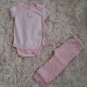 Burt's Bees Baby onesie with pants